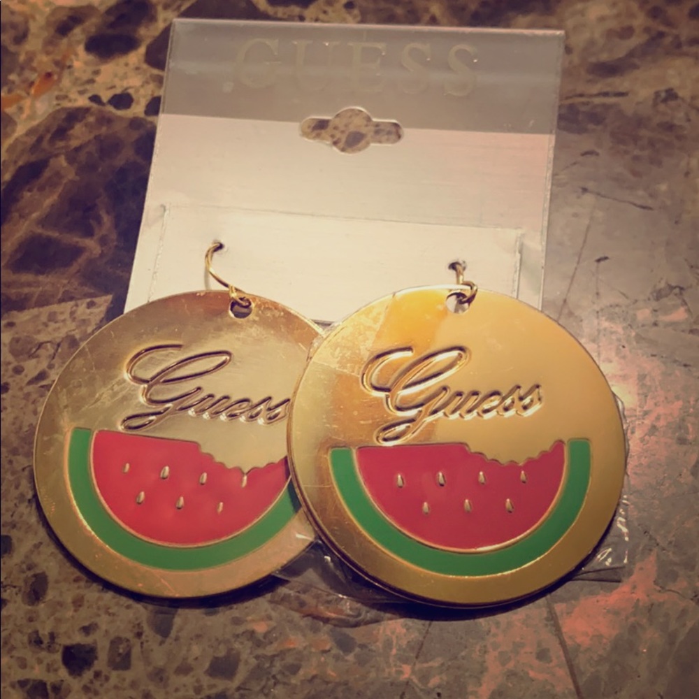 Guess Circle Fish Hoop Earrings